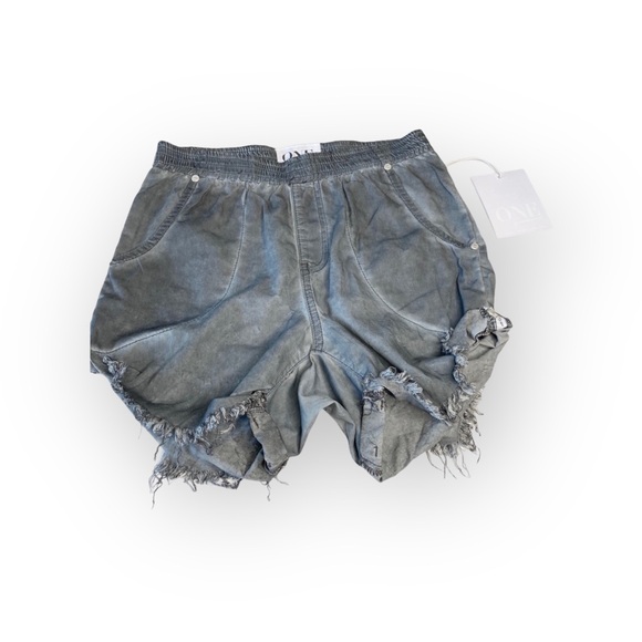 VHTF: new One Teaspoon ☻︎ Hunters Lightweight Denim Cut Off Shorts ☻︎ Danger 25 - Picture 4 of 16